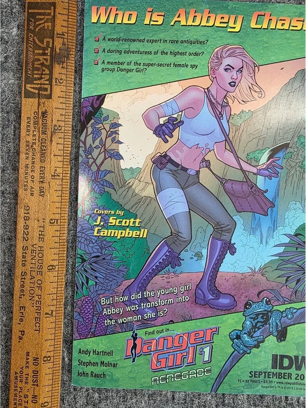 Danger Girl #1 Renegade Comic IDW 2015 Abbey Chase Spy Thriller